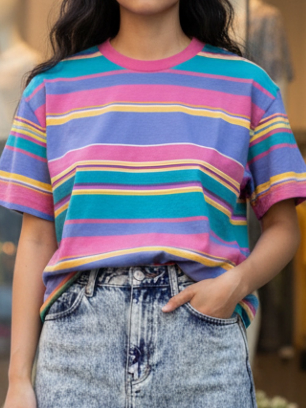 90’s striped tee
